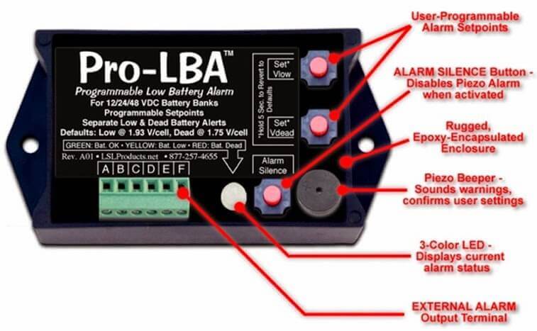 LSL Products PRO-LBA Programmable Low Battery Alarm