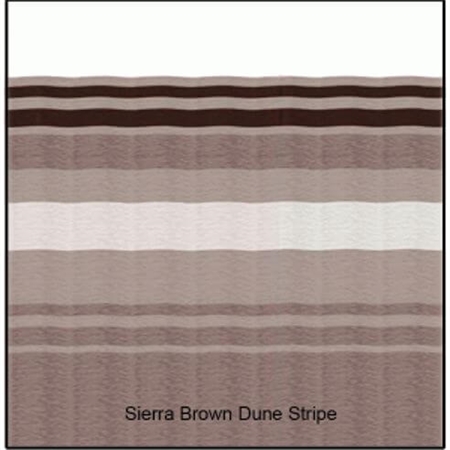 Carefree JU168A00 RV Awning Vinyl Fabric 15'-2" - Sierra Brown Dune Stripe With White Weatherguard