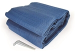 Camco Reversible Awning Leisure Mat - Blue - 12' x 9'