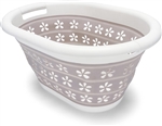 Camco 51951 Collapsible Utility Basket - Small - White/Taupe