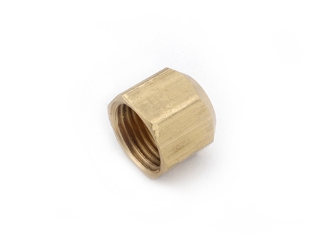 Anderson Metals Brass Female Flared Nut Cap - 1/4"