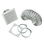 Splendide Paintable 4" Dryer Vent Kit with Louvered Cover