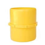 Valterra F02-2025 Sewer Drain Hose Coupler For 3" Hose, Yellow