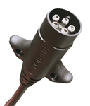 HitchCoil 5 Way Round Socket With 11" Molded Leads