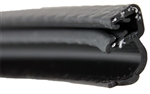 AP Products 1" x 3/4" Rubber J Bulb Seal - Black       