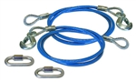Roadmaster Single Hook Trailer Safety Cables - 64" - 6000 Lbs