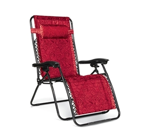 Camco 51830 Large Zero Gravity Recliner - Red Swirl