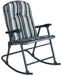Prime Products 13-6808 Cambria Padded Rocker - Black, Gray & White