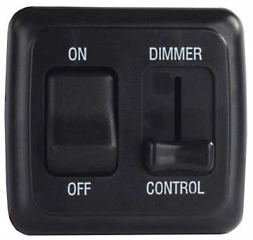 JR Products 12275 On/Off Light Switch With Dimmer - Black