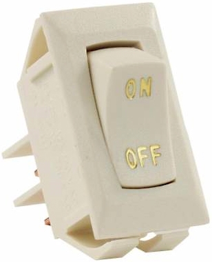 JR Products 12615 Multi-Purpose SPST Switch - Ivory