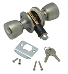 AP Products Entrance Knob Lock Set - Stainless Steel