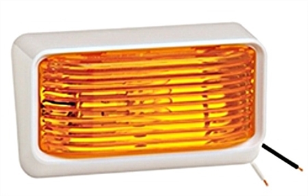 Bargman 31-78-532 White Porch Light With Amber Lens