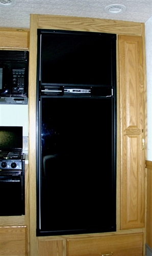 FRV Inc. N300L Norcold N300 Black Acrylic Refrigerator Door Panel