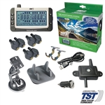 TST Flow Through Sensor Tire Pressure Monitoring System - Black & White - 6 Pack