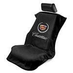 Seat Armour Seat Towel with Cadillac Logo - Black
