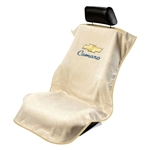 Seat Armour Seat Towel with Camaro Logo- Tan
