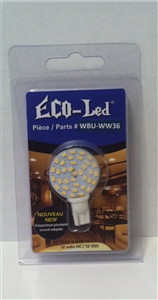 Eco-Led WBU-WW36 .178 Watts T-10 And BA15S Base Swivel Connector LED Bulb Warm White