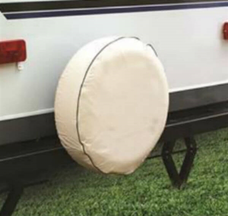 Camco 45352 Vinyl Spare Tire Cover - Colonial White - 31-1/4"