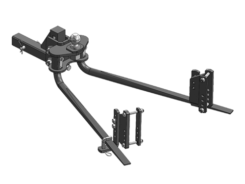 Blue Ox BXW0875 2-Point 6-Hole Shank Weight Distribution Hitch, 2-5/16" Ball, 12,000 GTW, 800 TW
