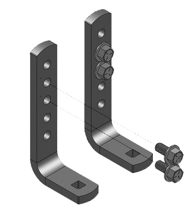 Blue Ox BXW4072 Replacement L-Bracket Plates For TrackPro Weight Distribution Hitch