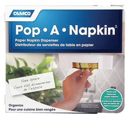 Camco 57051 Pop-A-Napkin Dispenser - Almond