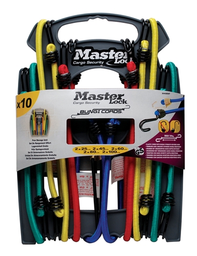 Master Lock 3043DAT Twin-Wire Bungee Cords - 10 Pack