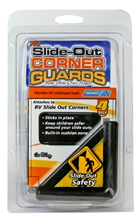 Camco 4Pk RV Slide-Out Guards Black