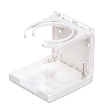 Attwood 2449-7 Dual-Ring Fold-Up Cup Holder, White