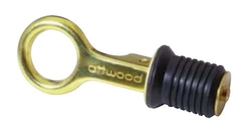 Attwood 7524A7 Snap-Handle Boat Drain Plug, 1" Diameter, Brass