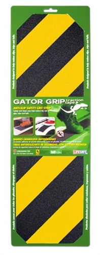Gator Grip RE630YB Premium Anti-Slip Grit Strip - 21" x 6" - Yellow & Black