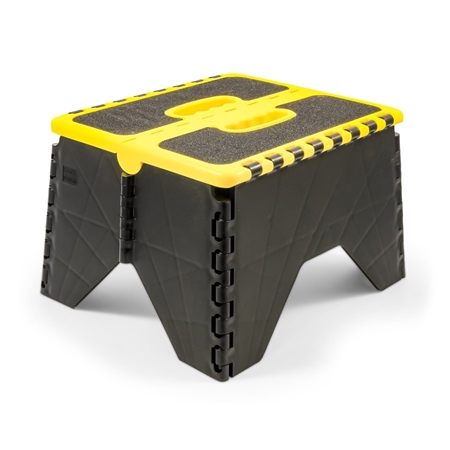 Camco 43637 Plastic Folding Step Stool - Yellow/Black