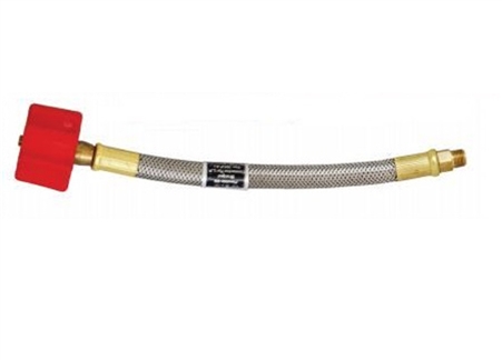 Marshall Excelsior 24" High Flow Stainless Steel Braided RV Pigtail Hose - 1/4" Male Inverted Flare