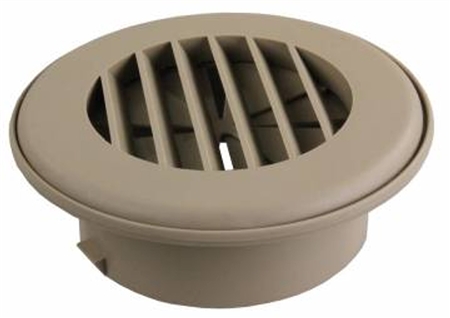 JR Products HV4DTN-A ThermoVent Ducted Heat Vent With Damper - 4" - Tan