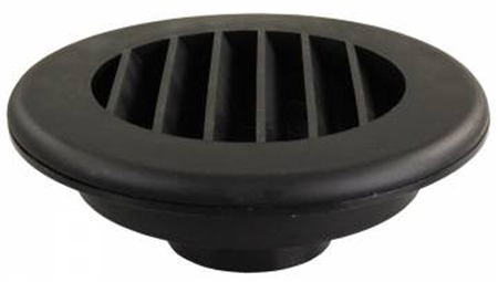 JR Products HV2BK-A 2" Black Thermovent Ducted Heat Vent Without Damper