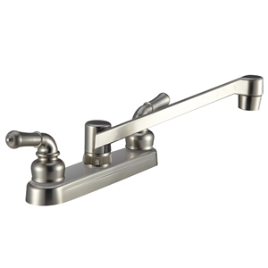 Satin Nickel Classical Two Handle Kitchen Dura Faucet