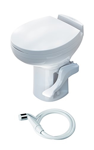 Thetford 42173 Aqua Magic Residence High Profile Toilet With Hand Sprayer, White