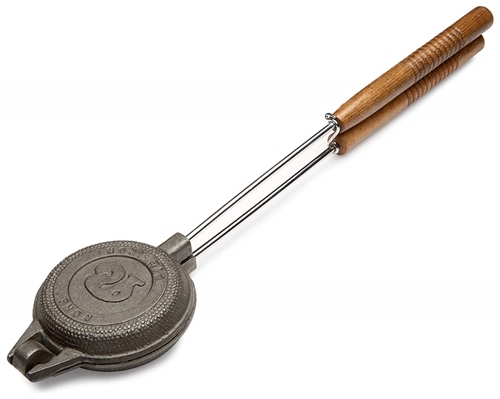 Rome Industries 1205 Round Jaffle Iron with Steel And Wood Detachable Handles