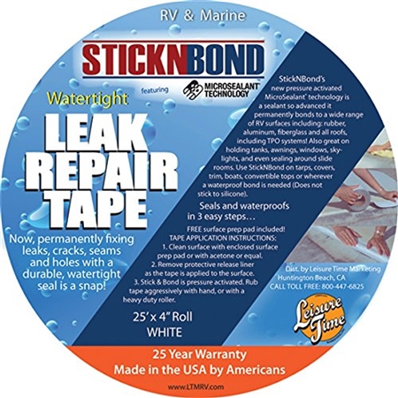 Heng's Industries 60023 Sticknbond RV Leak Repair Tape - 4" x 25' White
