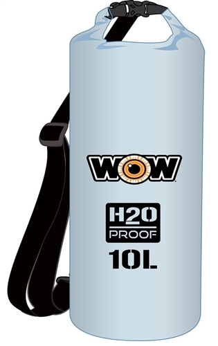 Wow Sports 18-5070C Waterproof Pouch With Shoulder Strap - 10 Liter - Clear