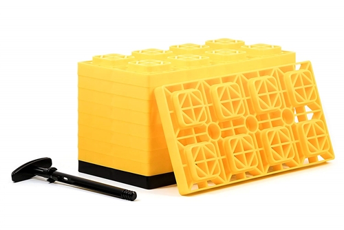 Camco 44515 FasTen RV Leveling Blocks - 17" x 8-1/2" - Set of 10