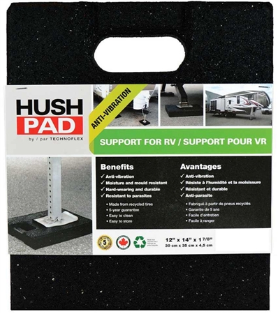 Technoflex HP1214 Hush Pad Anti-Vibration Stabilizing Jack Support Pad - 12" x 14"