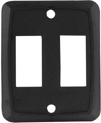 JR Products 12885 RV Double Switch Face Plate - Black
