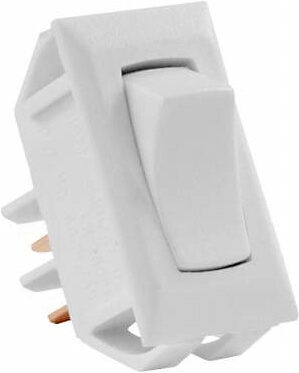 JR Products 13665 Multi-Purpose Single Rocker Momentary-On/Off Switch - White