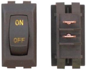 Valterra DG152UVP Labeled 12V On/Off Switch Brown/Gold