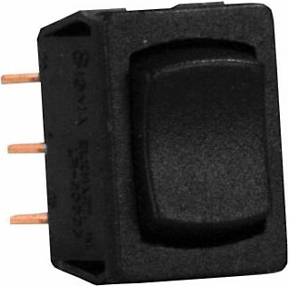 JR Products 13335 Multi-Purpose Single Rocker On/Off/On Switch - Black