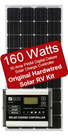 Zamp Solar 160 Watt 30 Amp Original Hardwired Solar RV Kit