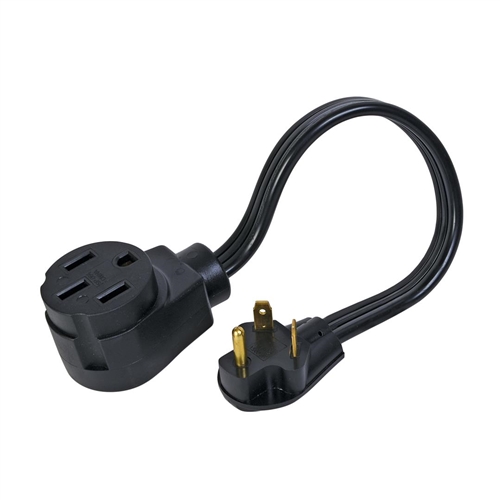 Arcon 14244 Flat Wire Pigtail Power Cord Adapter, 50 Amp Female To 30 Amp Male, 18"