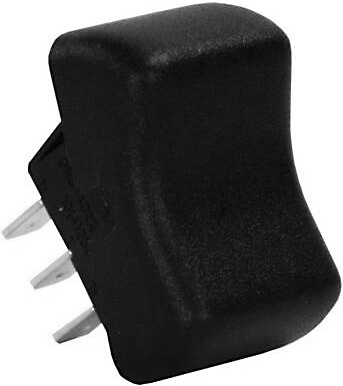 JR Products 13915 Multi-Purpose Single Rocker On/Off/On Switch Without Bezel - Black