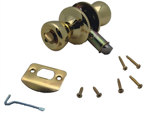 AP Products 013-202 Privacy Knob Lock Set - Polished Brass