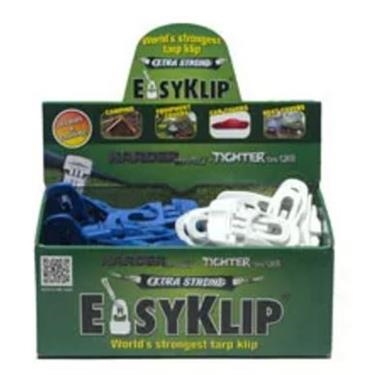EasyKlip 48101-102 Midi Tarp Clip - 48 Piece With Counter Display - Black And White